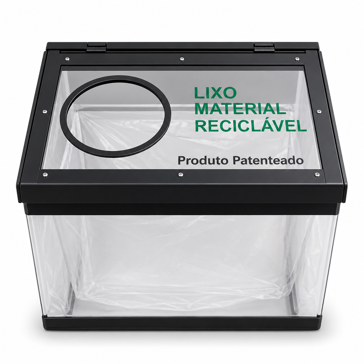 Lixeira Transparente Anti-terrorismo W1000 Lixeira Transparente Anti-terrorismo