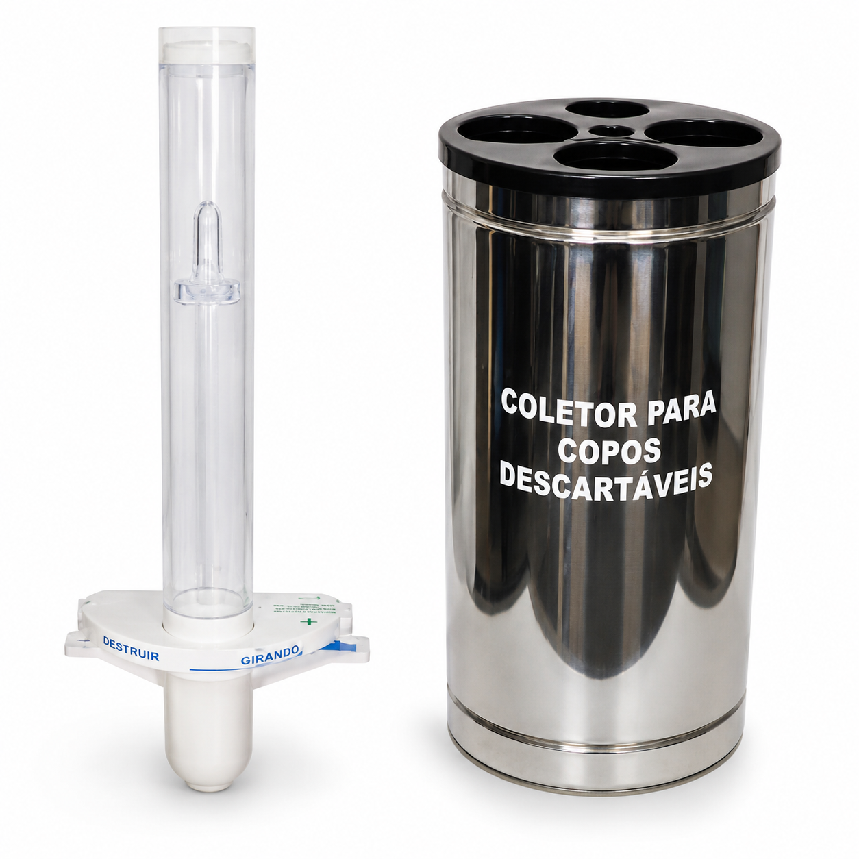 Kit Free Cup + Coletor em Inox W42A Kit Free Cup + Coletor em Inox