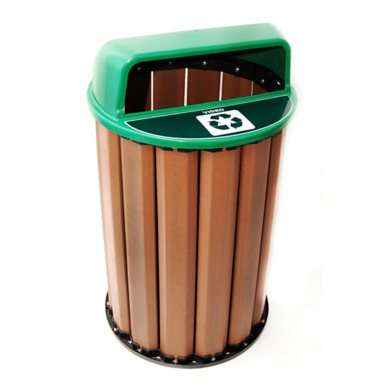 Lixeiras Coleta Seletiva - Madeira Plástica