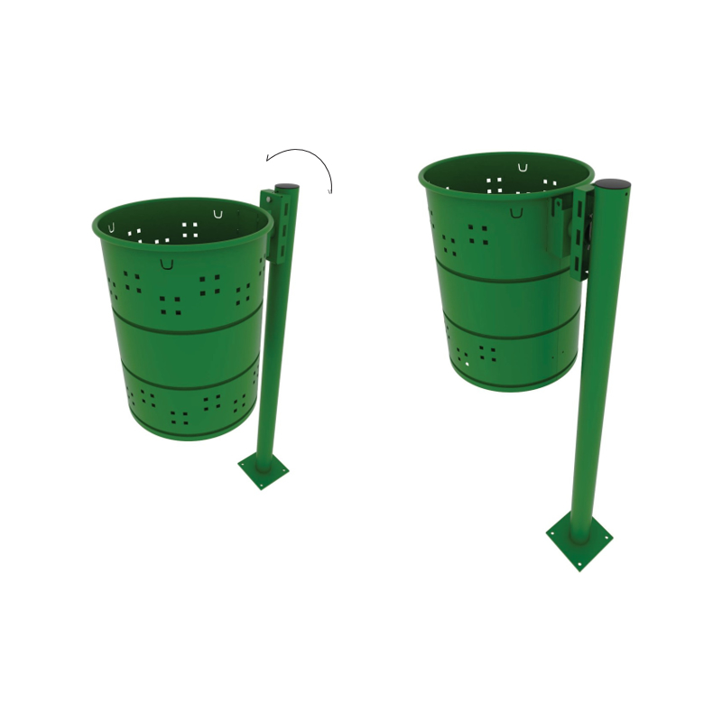 lixeira-cesto-modelo-iron-basculante-com-poste-tubo-e-sem-tampa-wkan01 LIXEIRA CESTO - MODELO IRON BASCULANTE COM POSTE TUBO E SEM TAMPA