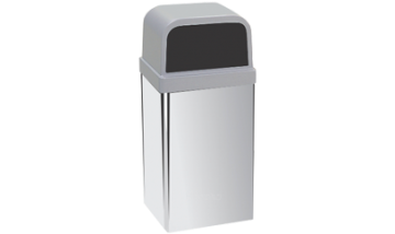 w1183 Lixeira Quadrada em Aço Inox