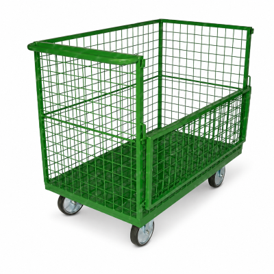 Carro Plataforma Fechado em Tela Metálica – 500kg