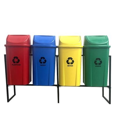 Conjuntos 4 Lixeiras Seletivas 60 Litros