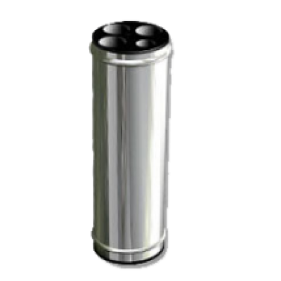 Coletor Cilíndrico para Copos Descartáveis em Aço Inox